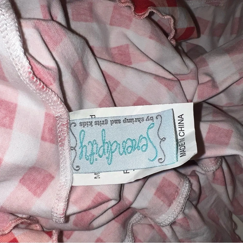 Shrimp n Grits Kids Red and White Gingham Dress